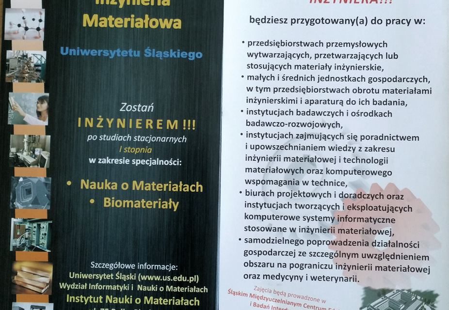 Spotkanie klas maturalnych z przedstawicielem UŚ w Katowicach.