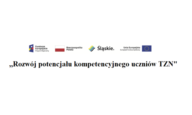 Uczniowie biorący udział w projekcie ,,Rozwój potencjały kompetencyjnego uczniów TZN”