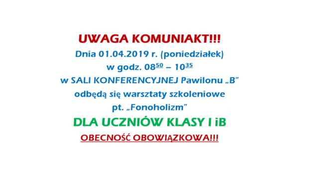 Warsztaty dla uczniów I iB