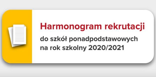 Harmonogram Rekrutacji 2020/2021